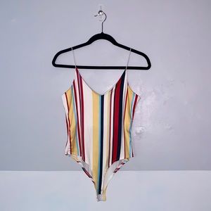 NEW Gaze Bodysuit Stripes Small